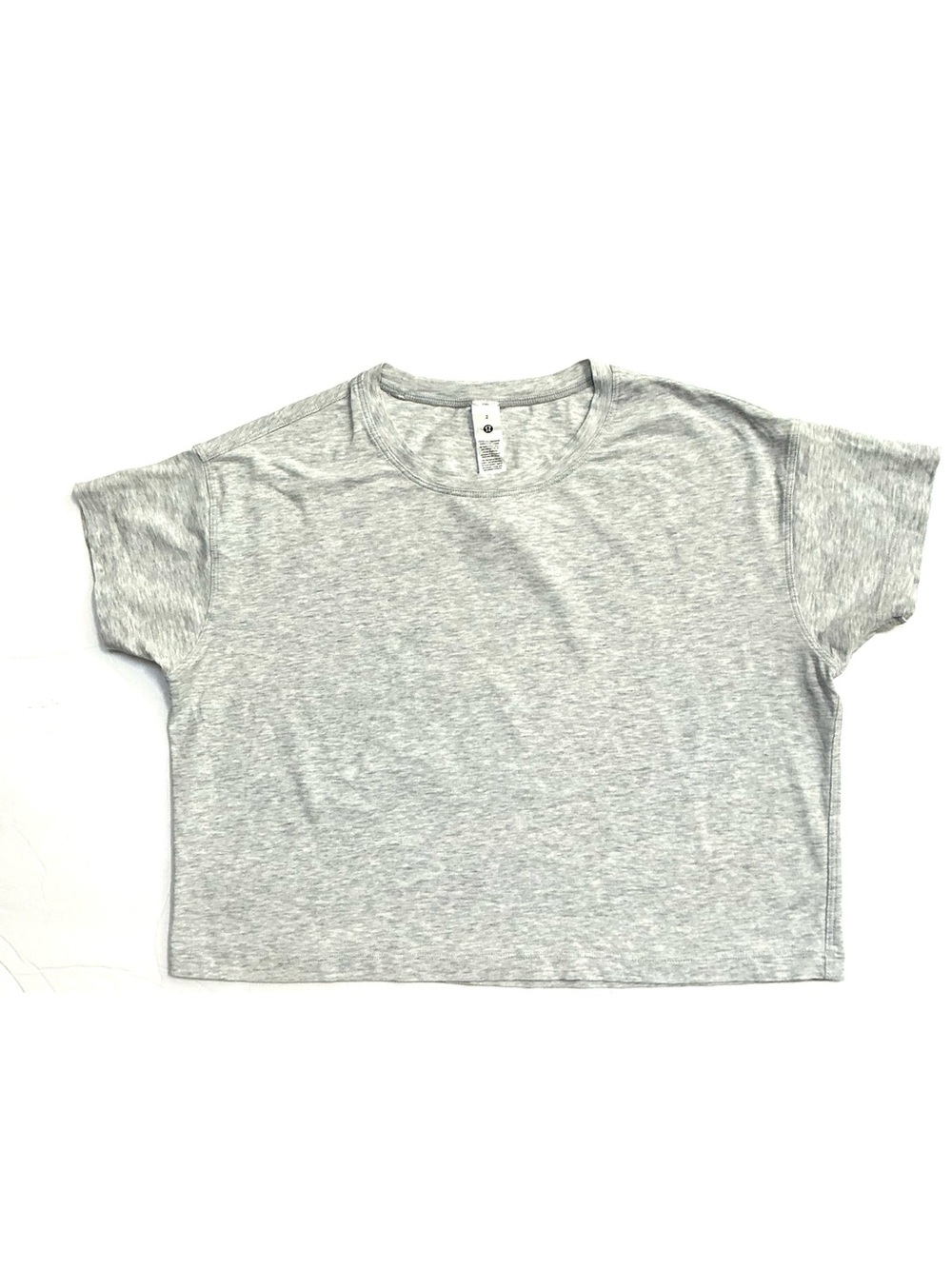 Lululemon Gray Crewneck Cropped Tee